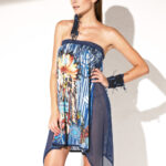 Short dress with print