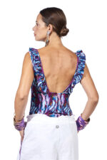 Printed jersey top with ruffle - Image 7