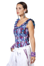 Printed jersey top with ruffle - Image 6