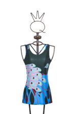 Top 'Afropavo' imprimé paon