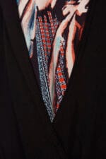 Vestito in jersey stampato e jersey nero - immagine 3