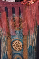 Vestito con stampa in jersey e raso - immagine 3