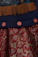 Vestito con stampa in jersey e raso - immagine 4