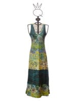 Vestito lungo in jersey elasticizzato.